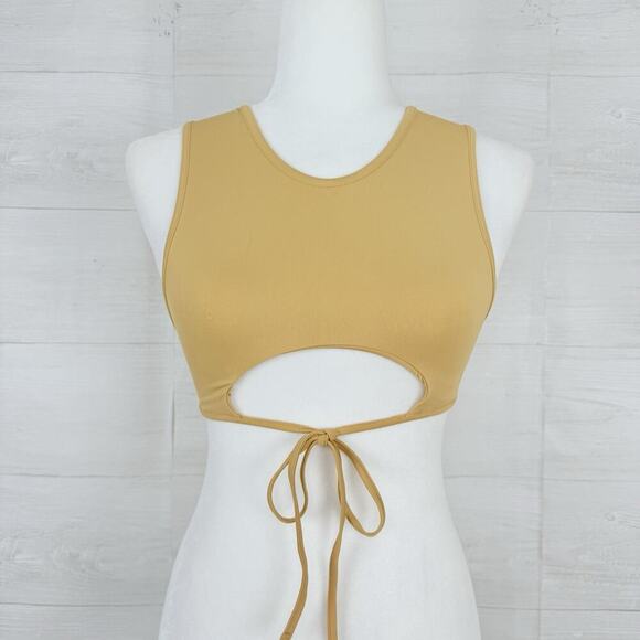 Free People x Toast Swim Top Size XS Peek a Boo Beige Beach Party - Picture 1 of 14